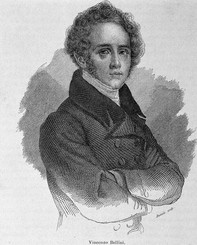 Portrait of Vincenzo Bellini, Italian composer by Unknown artist
