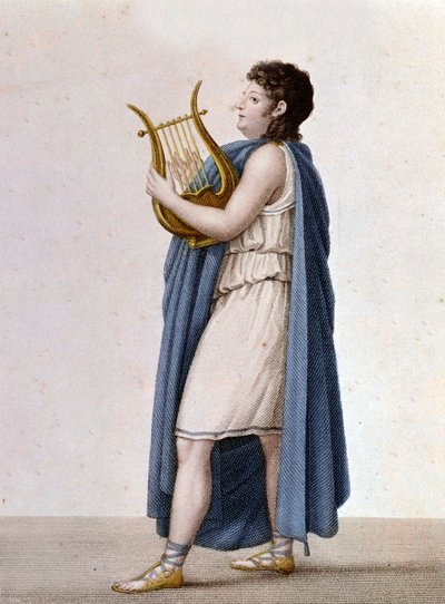 Portrait of the French tenor Adolphe Nourrit in the role of Orpheus in Christoph Gluck