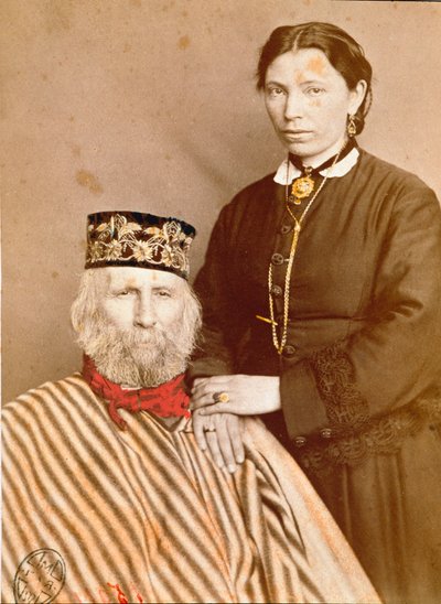 Portrait of Giuseppe Garibaldi with His Third Wife Francesca Armosino by Unknown artist