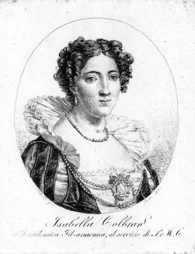 Portrait of the Spanish singer Isabelle Colbran (1785-1845) by Unknown artist