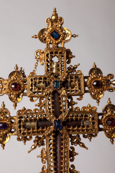 Reliquary Cross. Metalsmithing with Jewels. Origin Abbey (Saint-Amand Tournai, ex-Elnone). 16th Century (detail) by Unknown artist
