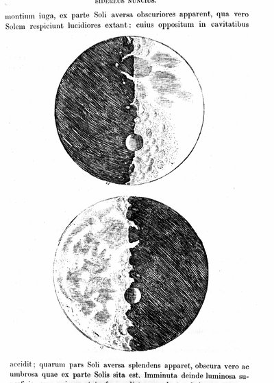 Representation of the moon. Plate taken from 