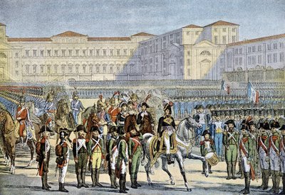 Review of the Italian Army Passed in Milan by General Murat (1800) by Unknown artist