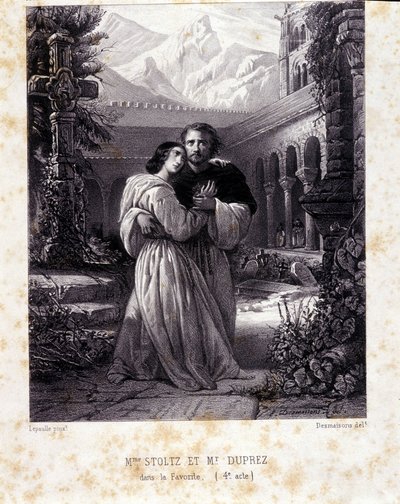 Rosina Stoltz and Gilbert Duprez in Act IV of 