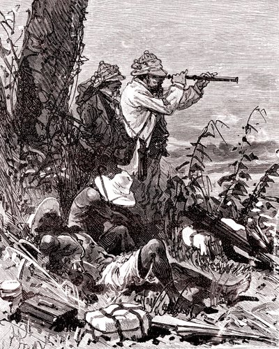 Rubber Engineers Exploring Rubber Fields in Guyana by Unknown artist