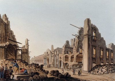 Ruins caused by the earthquake in Messina (Messina) in 1783. In 