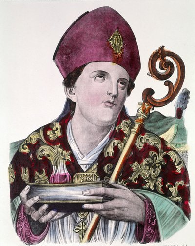Saint Gennaro or Saint Janvier, patron of the city of Naples, holding in his hands the ampoule containing his blood by Unknown artist