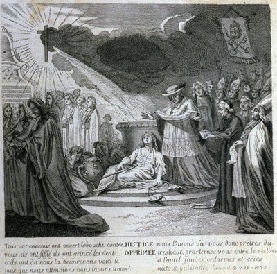 Satirical vignette against Jansenism by Unknown artist