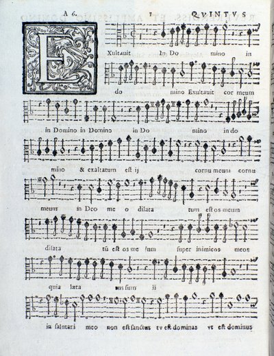 Sheet Music Page of the Second Book of Sacrae Symphoniae by Unknown artist