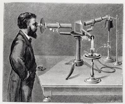 Spectroscope to compare the spectra of terrestrial elements to those of celestial bodies by Unknown artist