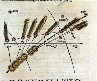 Study on Comets - in Astronomicon Caesarum, Treatise of the 16th Century by Unknown artist