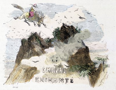 Tale: The Enchanted Horse - in Thousand and One Nights, ed. Emile Guérin, told by Md Bondet, Paris, n.d. by Unknown artist