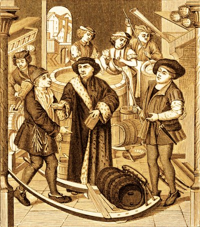 The Bishop of Tournai Receiving the Tithe of Beer in Tournai by Unknown artist