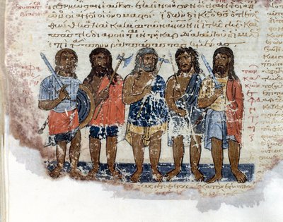The army of the Geants (Rephaim or Nephilim) who were beaten by the army of King David by Unknown artist
