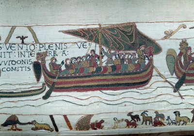 The Fleet of Harold Caught in the Tempest (detail) by Unknown artist