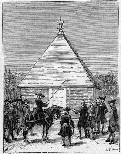The Measure of the Degree of Ecuador in the 18th Century: Pyramid of Carabourou, Peru, Raised by La Condamine in 1736 by Unknown artist