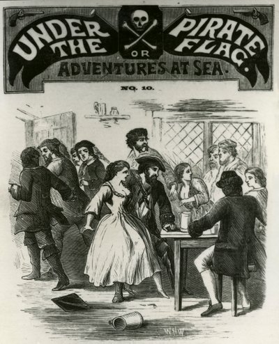 The Pirates Carousing are Frightened by the Ghost of Gibbs, Charles Gibbs, the Rhode Island Pirate by Unknown artist