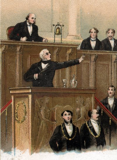 Adolphe Thiers predicting the events of 1870, 3 May 1866 by Unknown artist