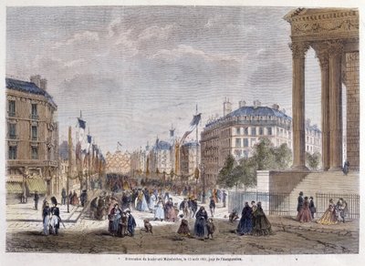 Transformations of Paris under the Second Empire, Haussmann Paris. Inauguration of Boulevard Malesherbes by Unknown artist