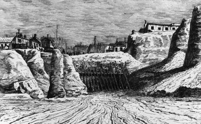 Transformations of Paris under the Second Empire, Haussmann Paris: Destruction of Small Poland for the Construction of Boulevard Malesherbes, Bibl. Historical City of Paris by Unknown artist