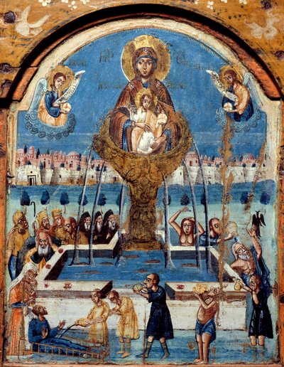 Triptych of the Virgin, Source of Life by Unknown artist