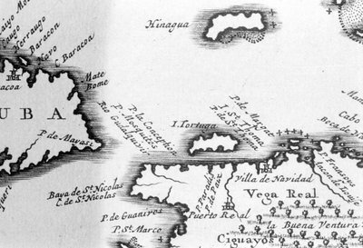 Turtle Island and Santo Domingo from a 17th century map by Pierre Vandier by Unknown artist