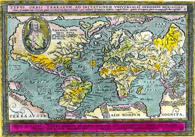 Universal Geographic Map (World Map) of 1596 by Unknown artist