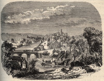 Uzerche - Correze - France - Engraving in 