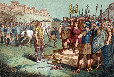 Vercingetorix, Gallic Leader, Went to Julius Caesar in 52 BC by Unknown artist