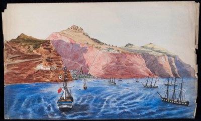 View of Jamestown, St. Helena, c.1850 by Unknown