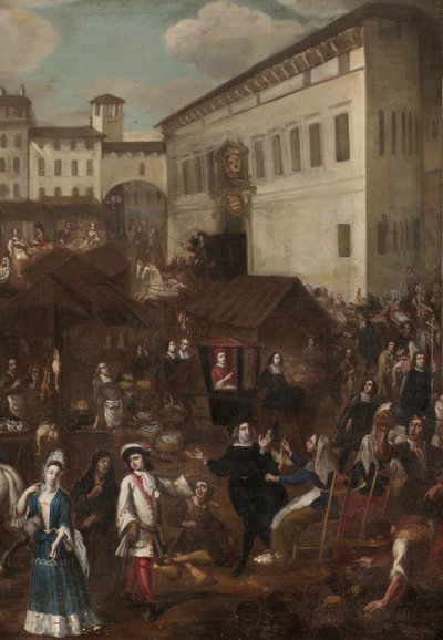 View of the Grand Market Verziere in Milan by Unknown Artist