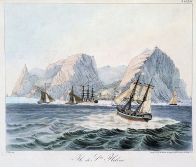 View of the Island of St. Helena in 