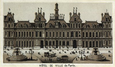 View of the City Hall of Paris and the Place by Unknown artist