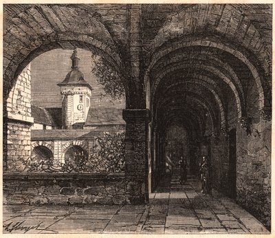 View of the Cloister of the Abbey of Solesmes by Unknown