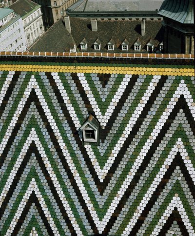 View of the Glazed Tile Roof of the Cathedral by Unknown artist