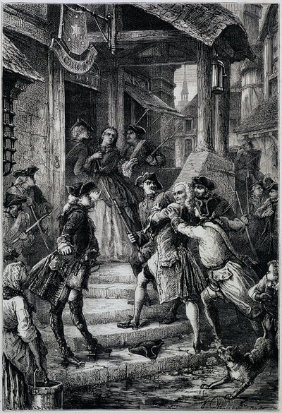 Voltaire (1694 - 1778) arrested in Frankfurt in 1753 by order of Frederick II - in Histoire de France from the most remote times until 1789 by M. Guizot by Unknown artist