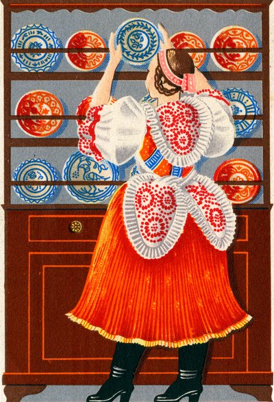 Woman in Traditional Hungarian Dress by Unknown Artist