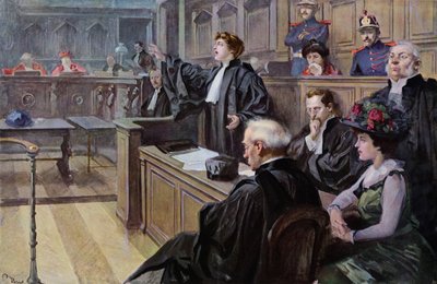 Woman Lawyer Pleading in the Court of Assises by Unknown artist