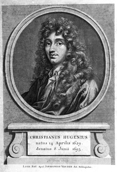 Portrait of Christiaan Huygens, Dutch physicist and mathematician (1629-1695) (19th century engraving) by Unknown artist