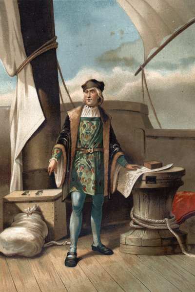 Portrait of Christopher Columbus in Italian Cristoforo Colombo Navigator of Genoese origin by Unknown artist