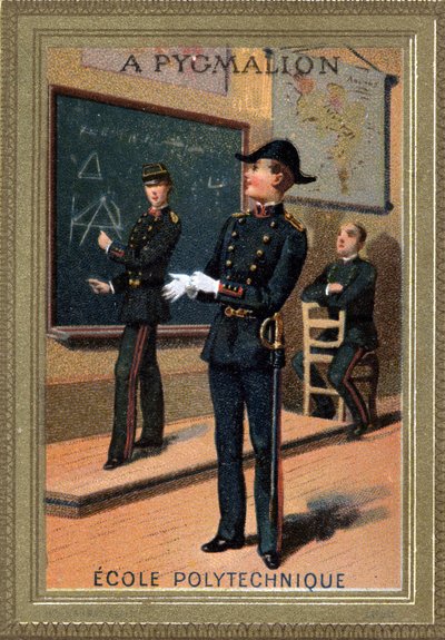 Students of the Ecole Polytechnique. Chromolithography. End of the 19th century by Unknown artist