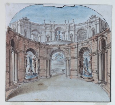Stage Design: Palace Architecture by Unknown, Italian
