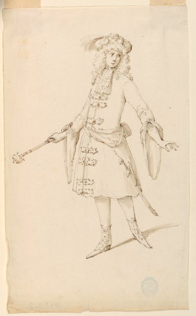 Costume Design: A Nobleman, King, or Prince for a Ballet, ca. 1720 by Unknown artistUnknown artist