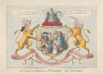 A Coat of Arms for a Stamp on Income by Unknown artist