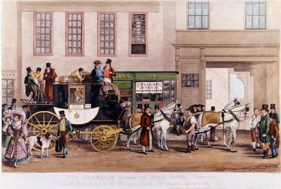 A Diligence in Front of the Star Hotel at Oxford in 1831 by Unknown artist