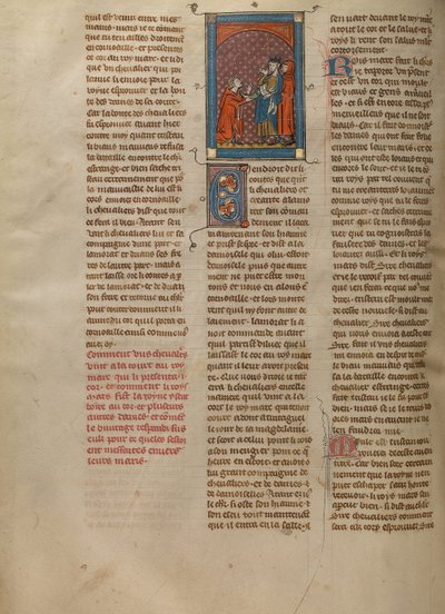 A Knight Presenting a Magic Ivory Horn to King Mark by Unknown artist