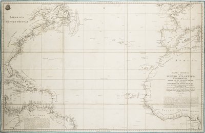 A general chart of the Atlantic Ocean north of the Equator by Unknown artist