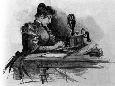 A telegraph operator invented by Samuel Finley Breese Morse. Engraving of the 19th century by Unknown artist