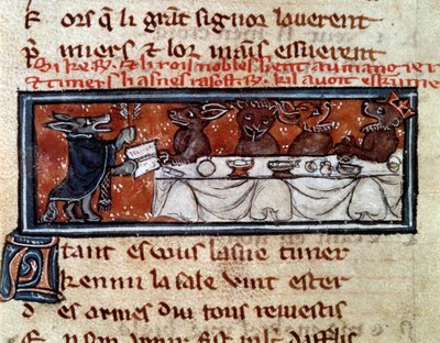 Allegory about the society of the Middle Ages: 