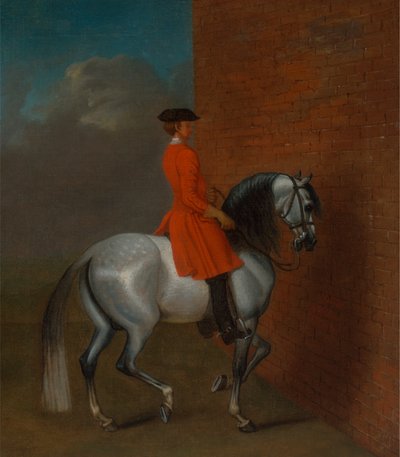 An Exercise in Haute Ecole: the Passage to the Left along a Wall, after Vanderbank by Unknown artist